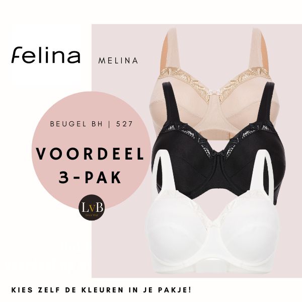 Felina Melina Aanbieding - beugel bh 527 - Voordeel 3-pak🛍️ LvB
