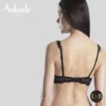 Aubade Danse des Sens balconnette bh in zwart – luxe kanten bh met beugel en elegante pasvorm, sensueel damesondergoed van Aubade