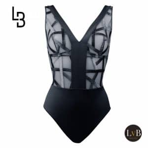 Louisa Bracq Série body in zwart met Franse lingerie-uitstraling