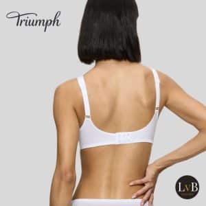 Triumph Doreen Cotton bh wit achterkant zonder beugel verstelbare bandjes