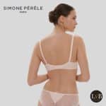 Simone Perele Delice plunge bh achterkant poeder blush verstelbare bandjes