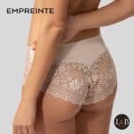 Achterzijde Empreinte Cassiopee tailleslip Creamy Beige met luxe kant
