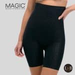 MAGIC Bodyfashion Maxi Sexy Hi-Bermuda Leopard Black corrigerende bermuda met hoge taille voorkant