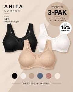 Anita Comfort Clara 5459 BH zonder beugel voordeel 3-pack in zelfgekozen kleuren