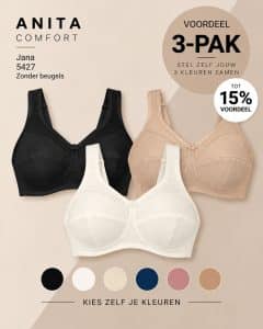 Anita Comfort Jana 5427 BH zonder beugel voordeel 3-pak – kies zelf 3 kleuren
