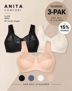 Anita Comfort Lucia 5823 BH zonder beugels voordeel 3-pak in zelf te kiezen kleuren