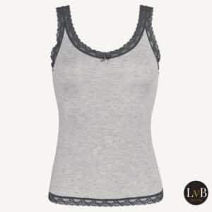 Like It Kim kanten top voor dames in de kleur Anthrazit